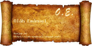 Oláh Emánuel névjegykártya