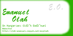 emanuel olah business card